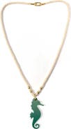 By Lilla Rope Seahorse Necklace