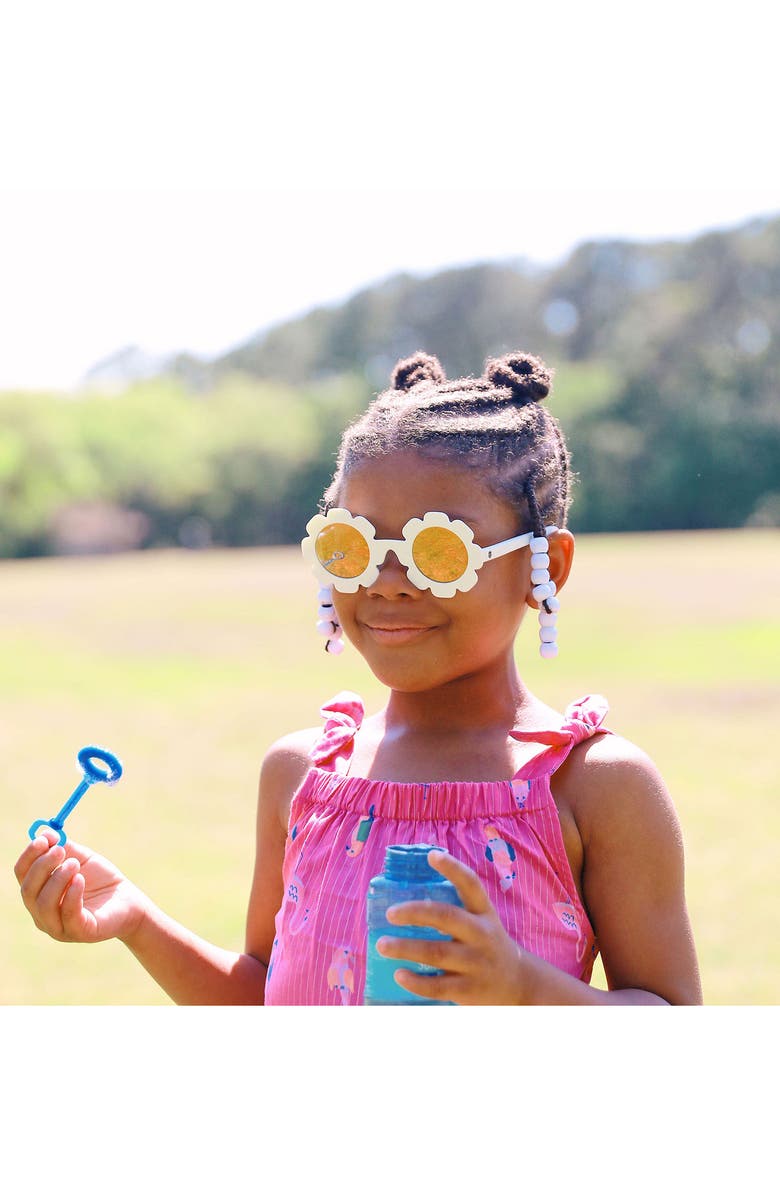 Babiators Kids
 Daisy Polarized Flower Shaped Sunglasses, Alternate, color, Daisy White