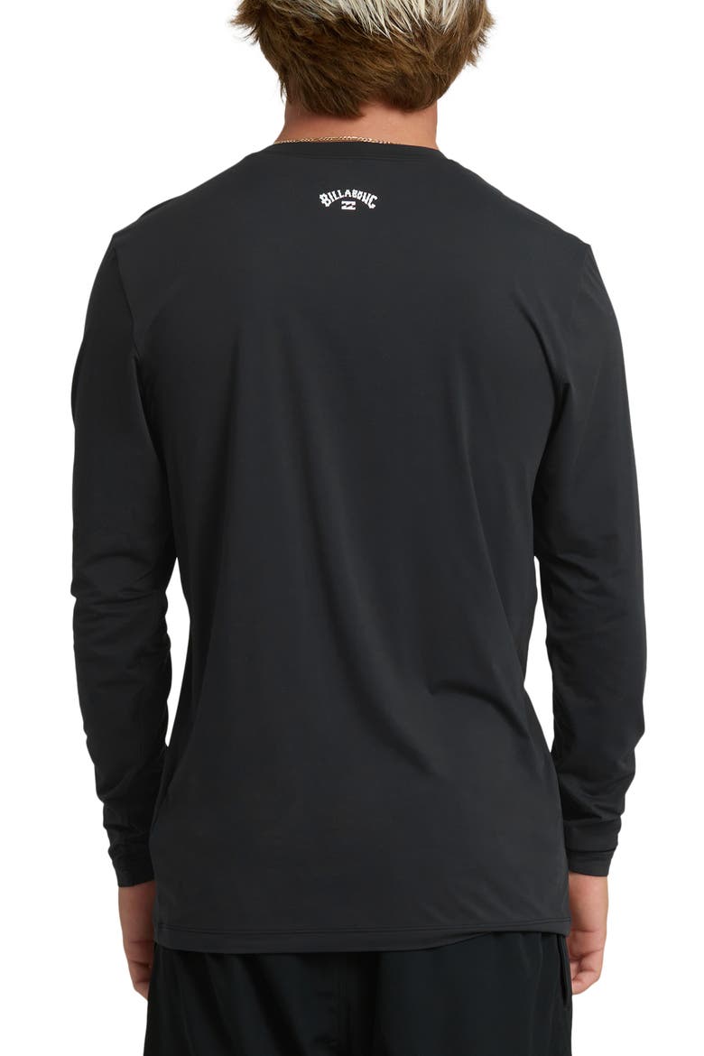 All Day Wave Graphic Long Sleeve UPF 50+ Surf T-Shirt, Alternate, color, BLACK