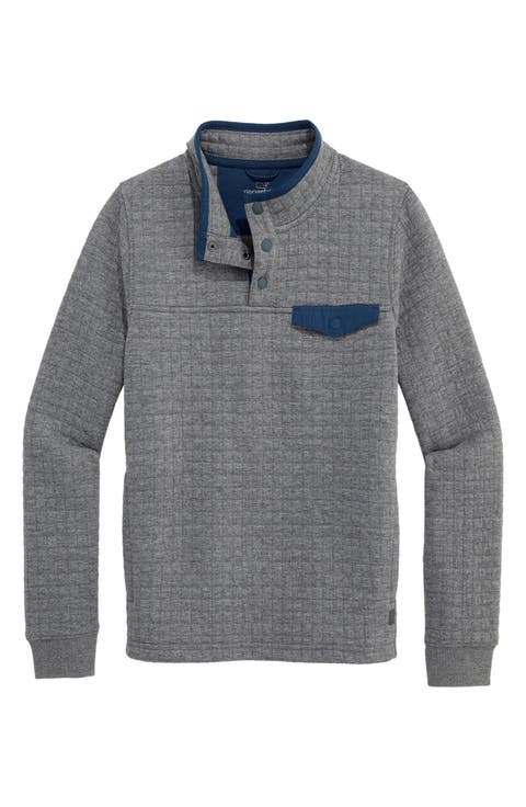 Kids' Navigator Quilted Quarter Snap Pullover