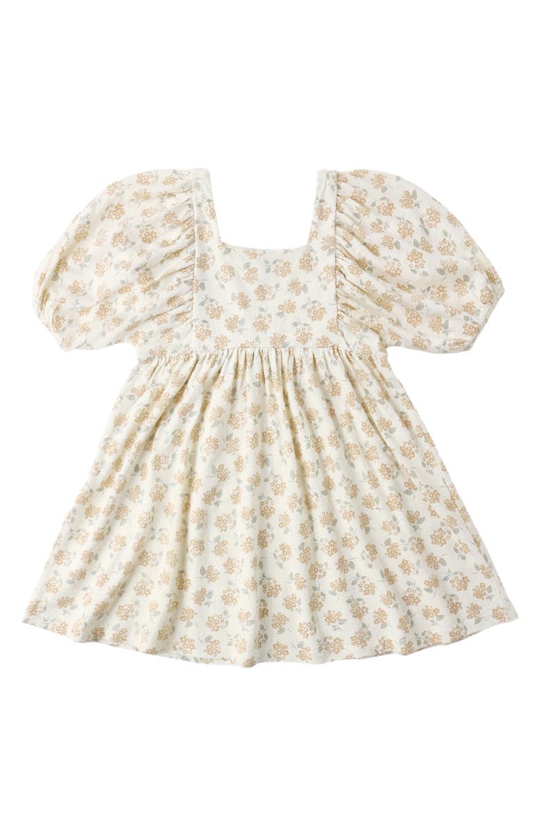 Rylee + Cru Drea Ditsy Floral Print Dress & Bloomers Set, Alternate, color, Ivory