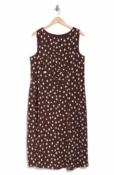 Connected Apparel Pleated A-Line Dress