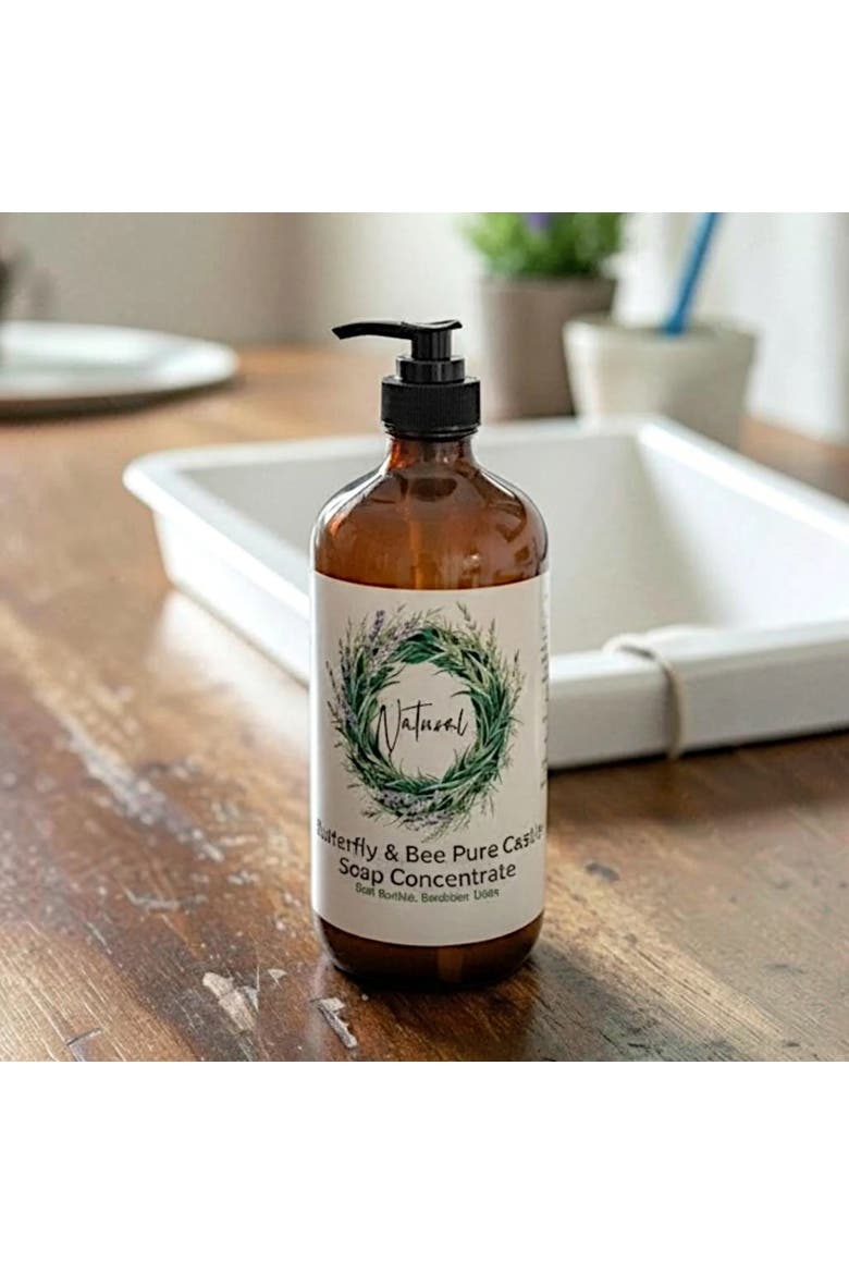 Pure Liquid Organic Castile Soap Natural Multi Purpose Cleaner Soap, Alternate, color, No Color