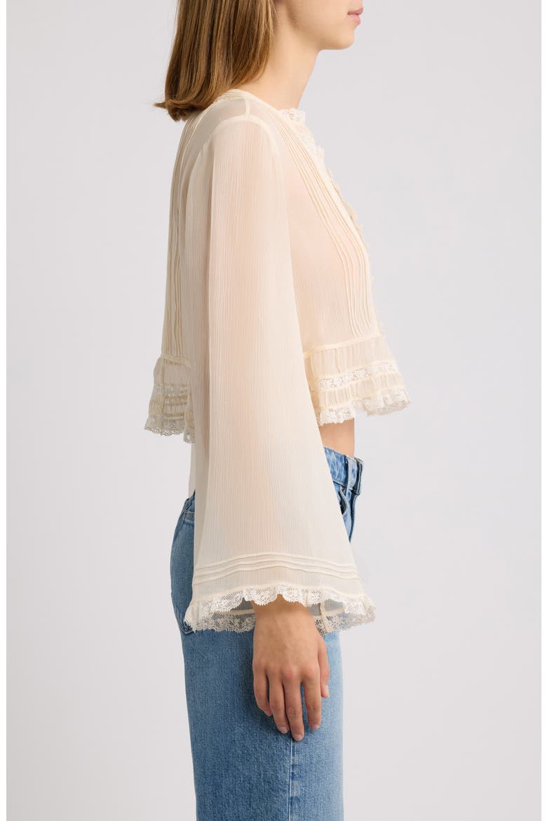 Elodine Silk Top, Alternate, color, SEA SALT