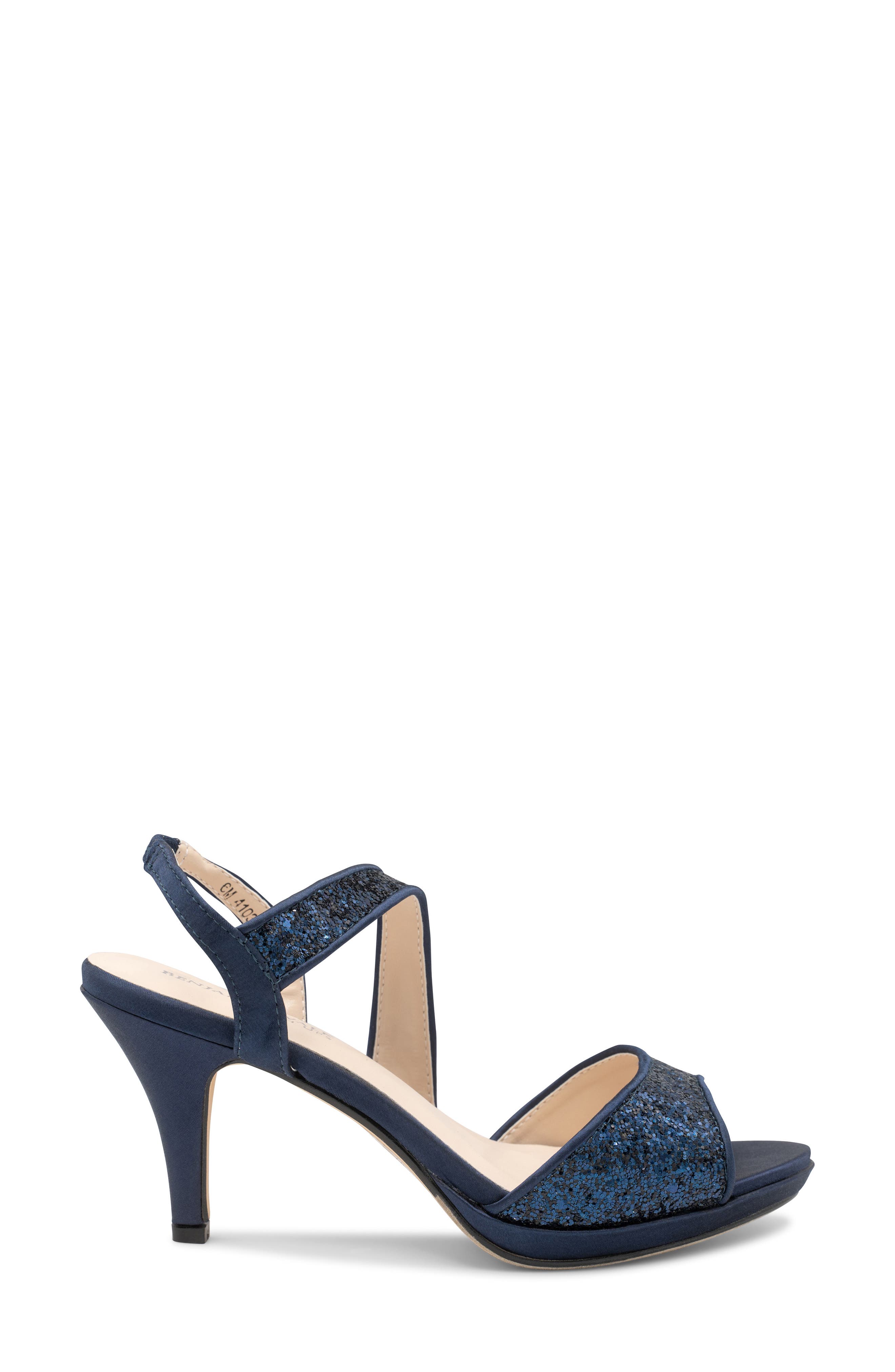 Reagan Glitter Slingback Sandal, Alternate, color, NAVY