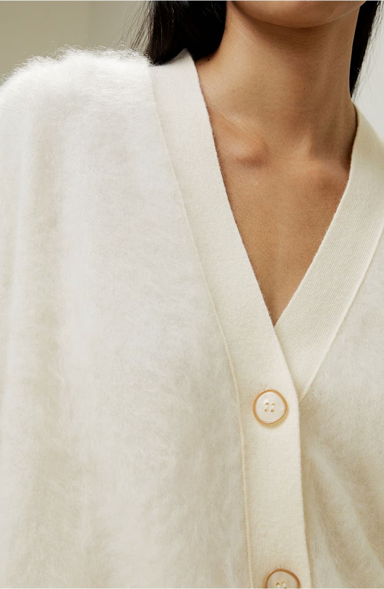 Lilysilk Hestia Button Front V Neck Cardigan, Alternate, color, White
