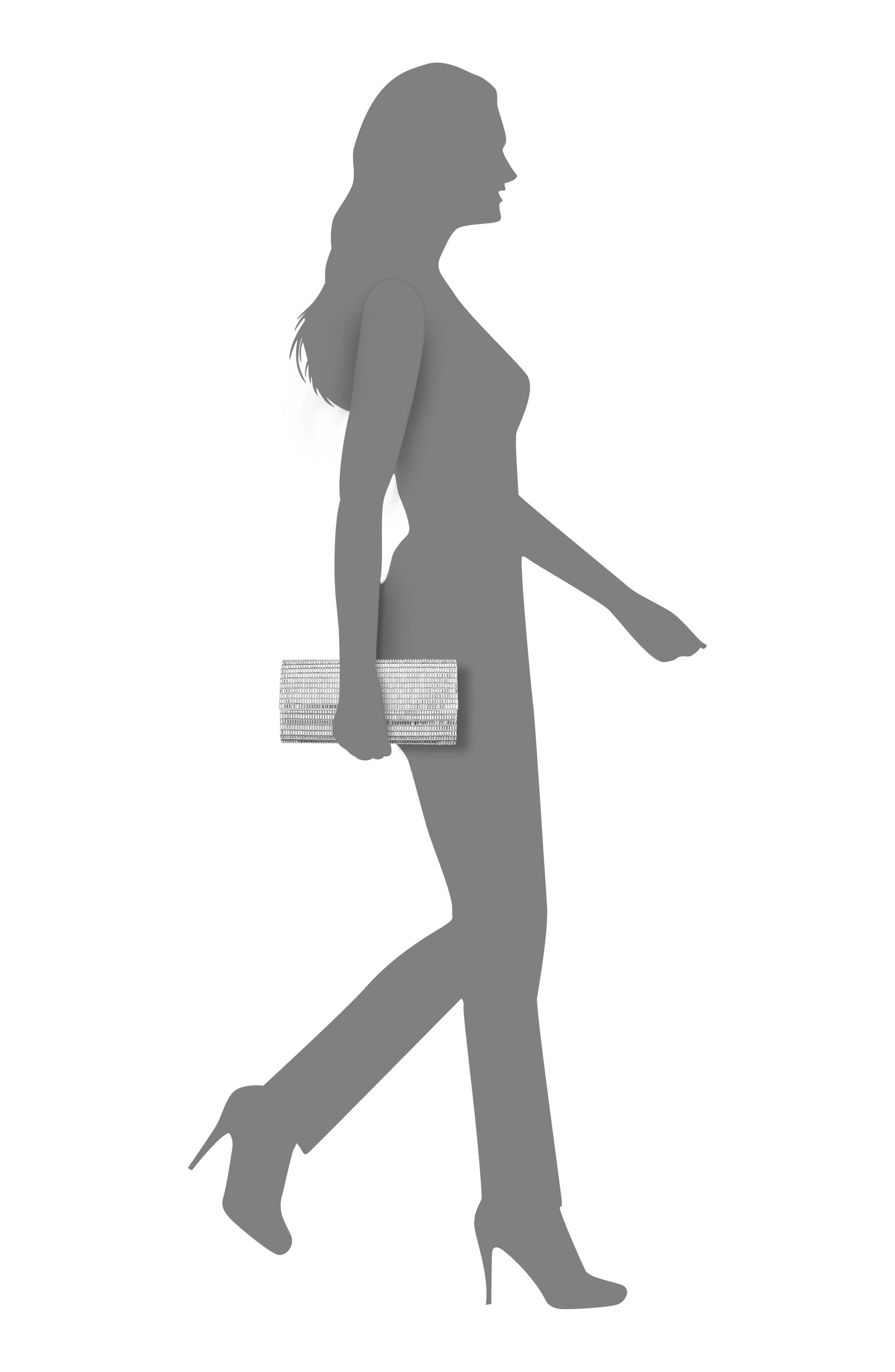 Nina Hope Clutch, Alternate, color, Silver