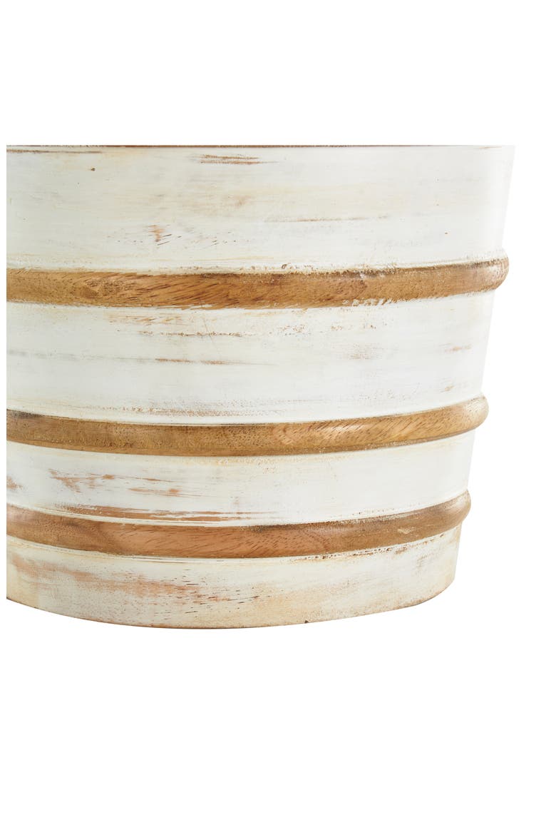 Mango Wood Vase, Alternate, color, IVORY/ BROWN