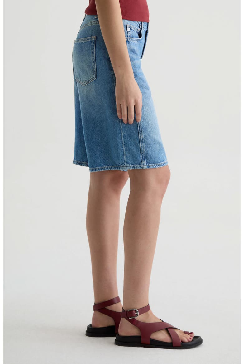 Thalia Denim Bermuda Shorts, Alternate, color, GALAXY