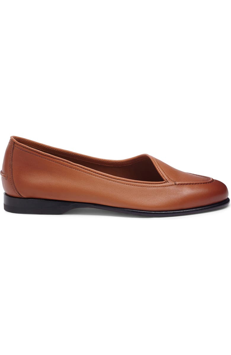 Santoni Women's leather Andrea loafer, Alternate, color, Brown