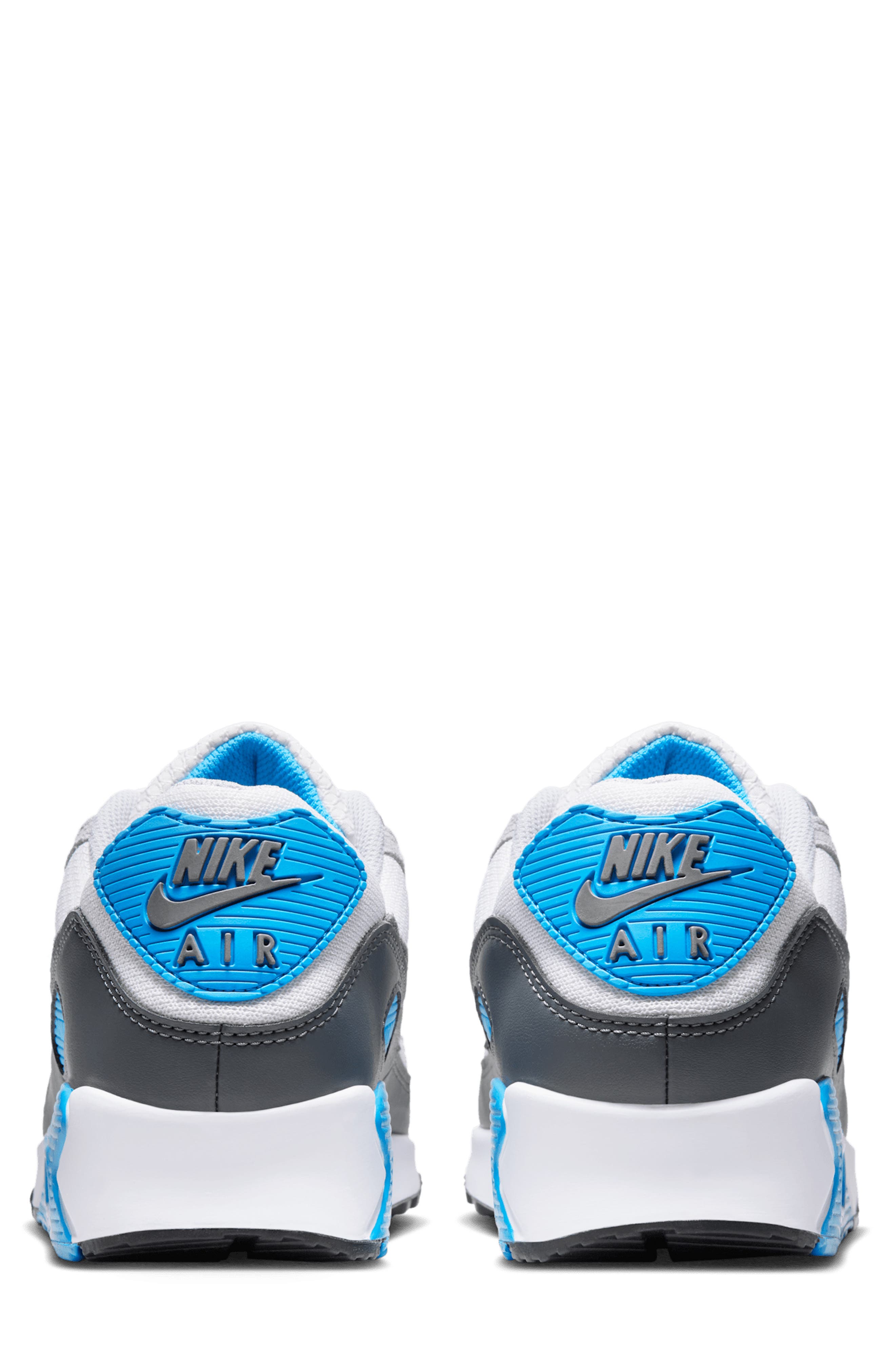 Nike Air Max 90 Sneaker, Alternate, color, Platinum Tint/ Blue Lightning