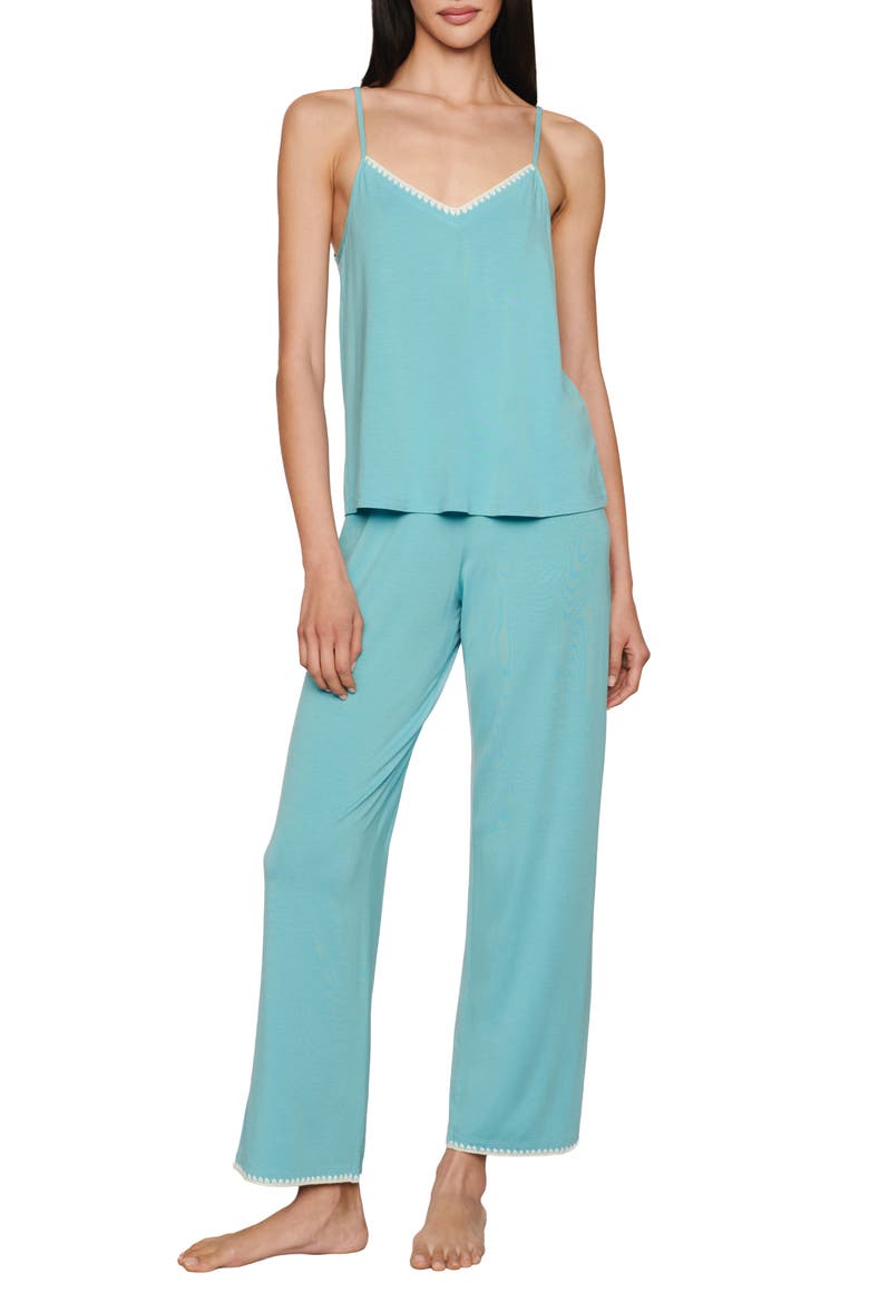 Frida Cami Pajamas, Main, color, BLUE LAGOON/ IVORY