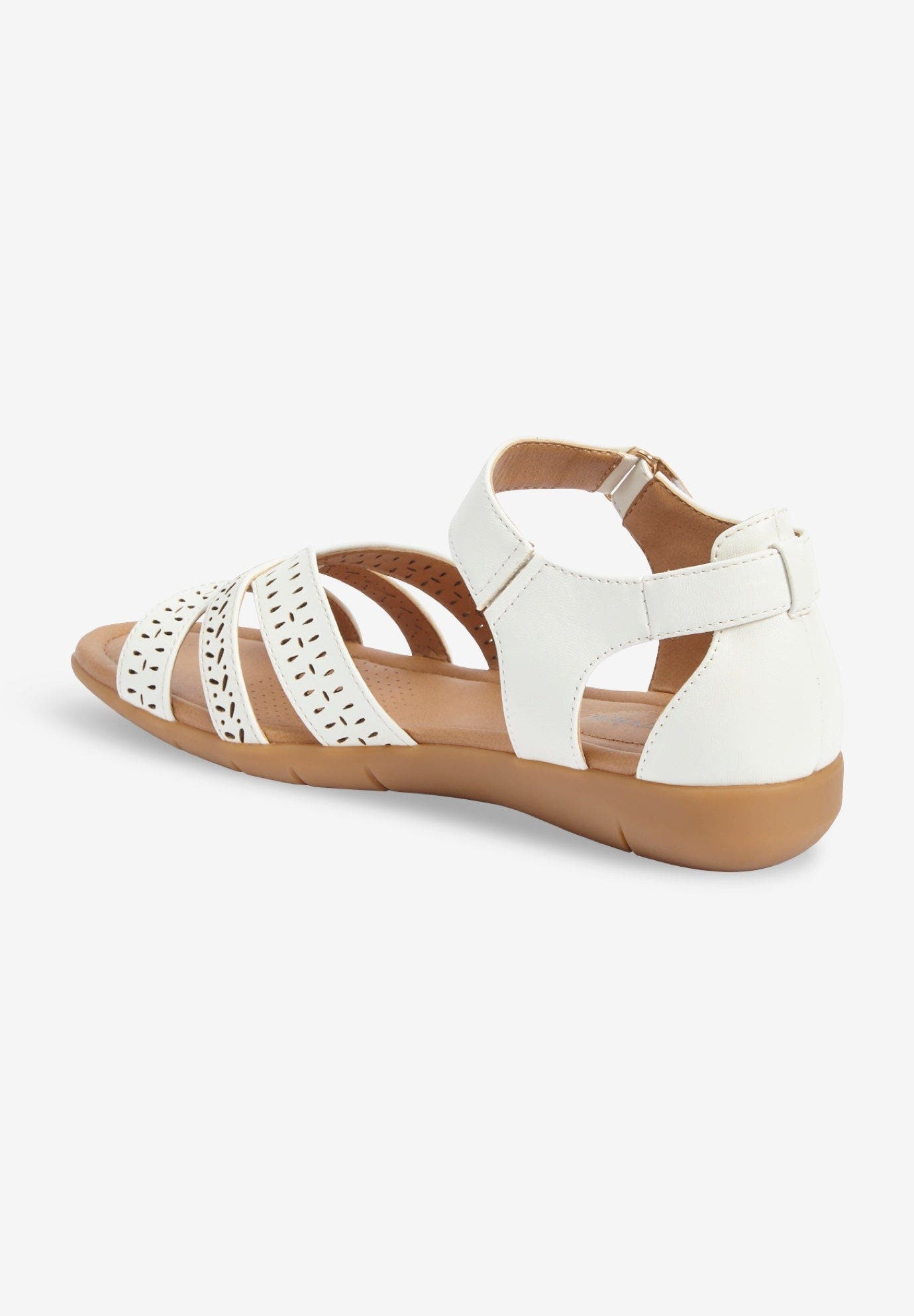 The Christiana Sandal, Alternate, color, WHITE