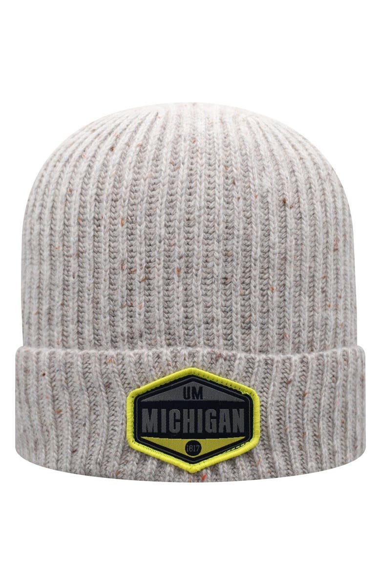 TOP OF THE WORLD Men's Top of the World Gray Michigan Wolverines Alp Cuffed Knit Hat, Main, color, Gray