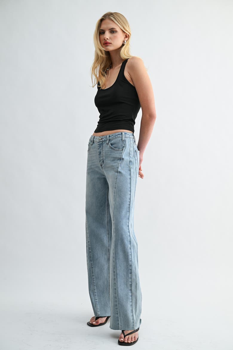 The Low Seamed Wide, Alternate, color, Light Wash