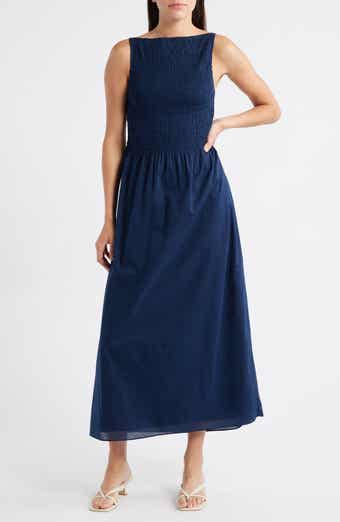 & Other Stories Smocked Cotton Maxi Sundress