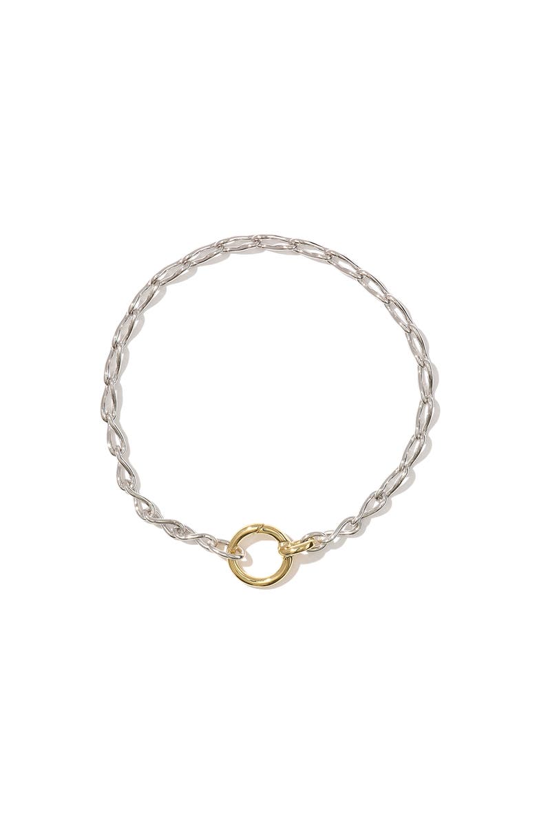 Otiumberg Sterling Silver and 14kt Gold Vermeil Eternal Link up Bracelet, Main, color, Silver