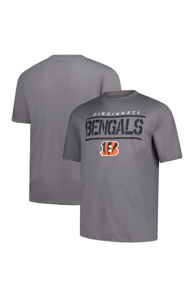 FANATICS Men's Fanatics Heather Gray Cincinnati Bengals Big & Tall Top Notch T-Shirt, Alternate, color, Heather Gray