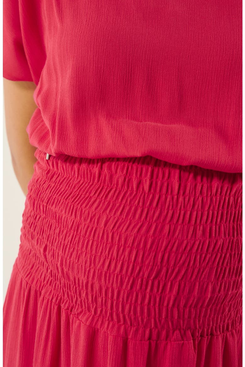 Maternity and Nursing Short Smock Dress Carmen, Alternate, color, Raspberry