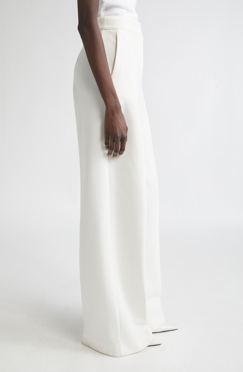 Max Mara Ponte Knit Wide Leg Pants, Alternate, color, White