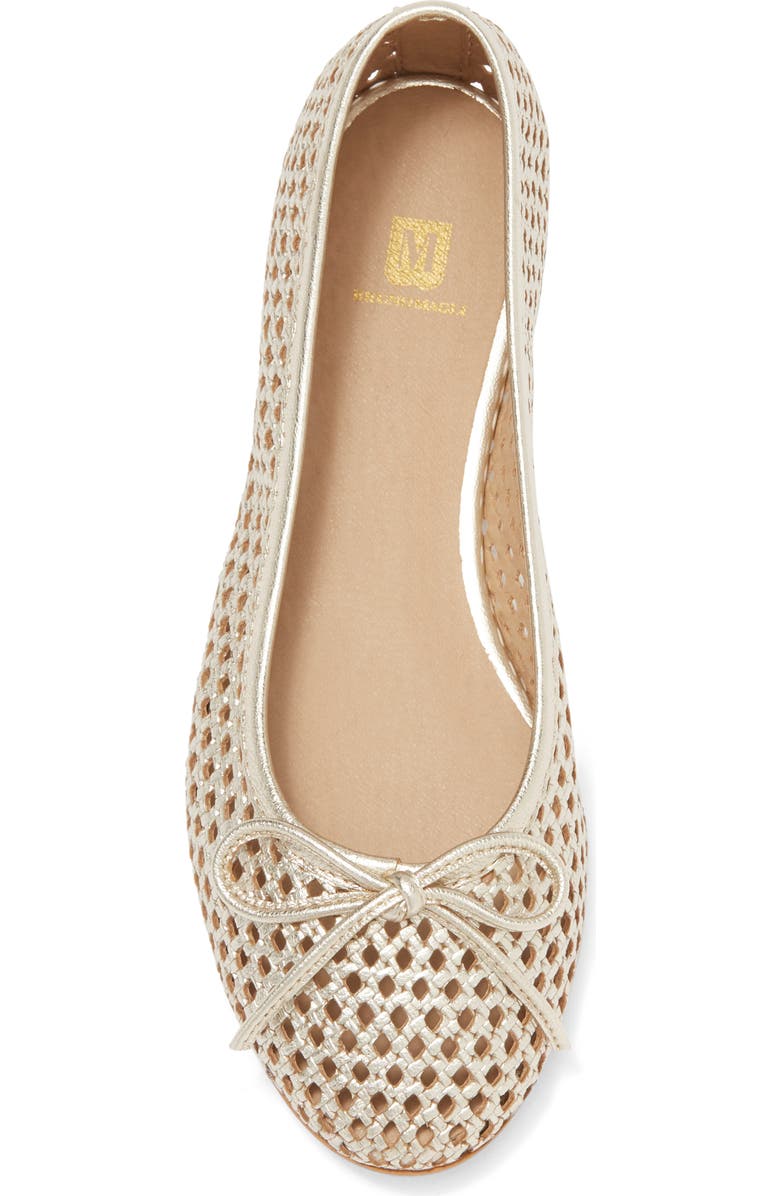 Bruno Magli Janina Woven Flat, Alternate, color, Gold