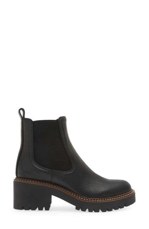 Nordstrom Miah Water Resistant Chelsea Lug Boot In Black