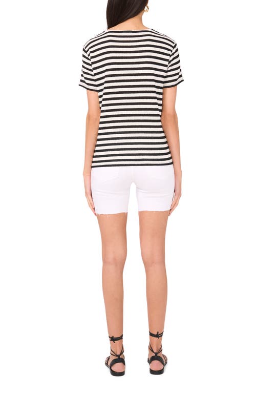 Vince Camuto Stripe Knit T-shirt In New Ivory