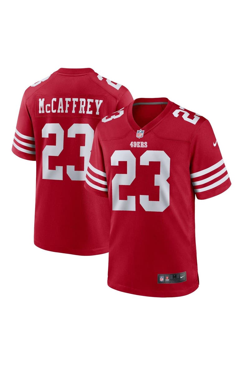 Men's Nike Christian McCaffrey Scarlet San Francisco 49ers Game Player Jersey, Main, color, Scarlet