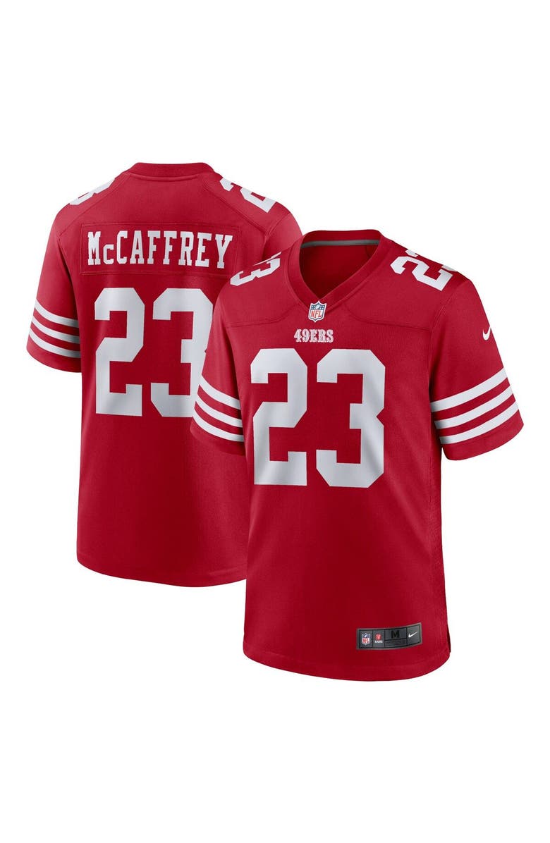 Nike Men's Nike Christian McCaffrey Scarlet San Francisco 49ers Game Player Jersey, Main, color, Scarlet