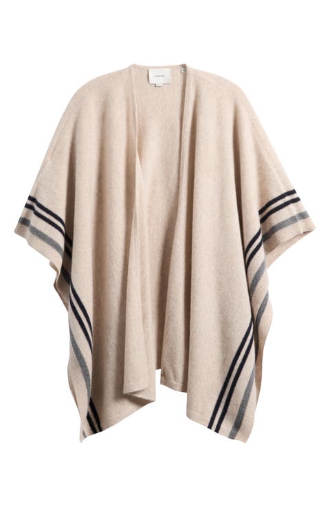 Border Stripe Cashmere Cape