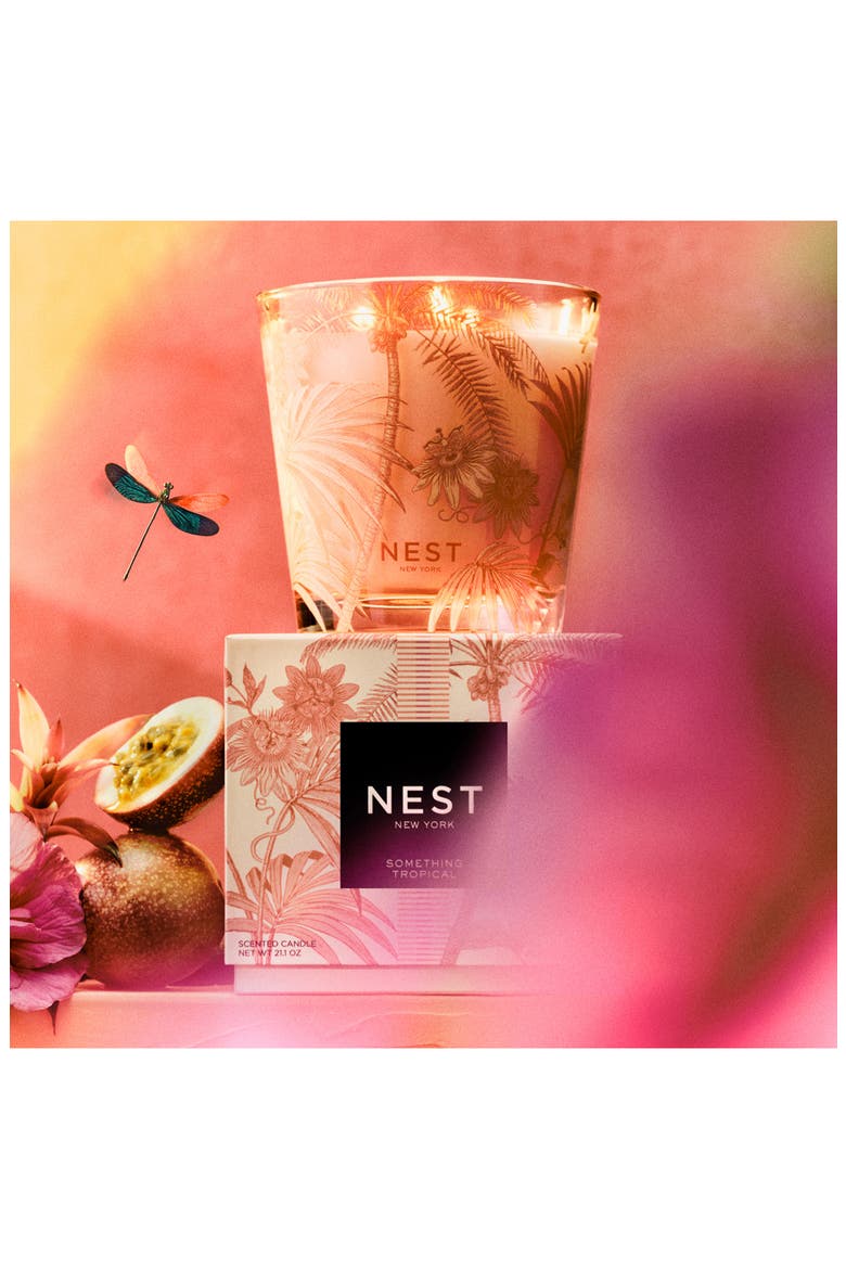 Something Tropical Decorative Three-Wick Scented Candle, Alternate, color, NO COLOR