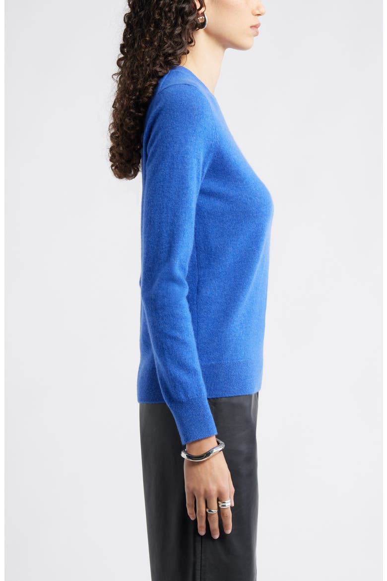 Cashmere Crewneck Sweater, Alternate, color, BLUE GLORY