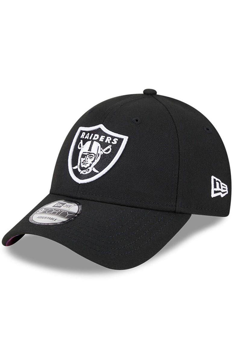 Men's New Era  Black Las Vegas Raiders 2023 NFL Crucial Catch 9FORTY Adjustable Hat, Alternate, color, Black