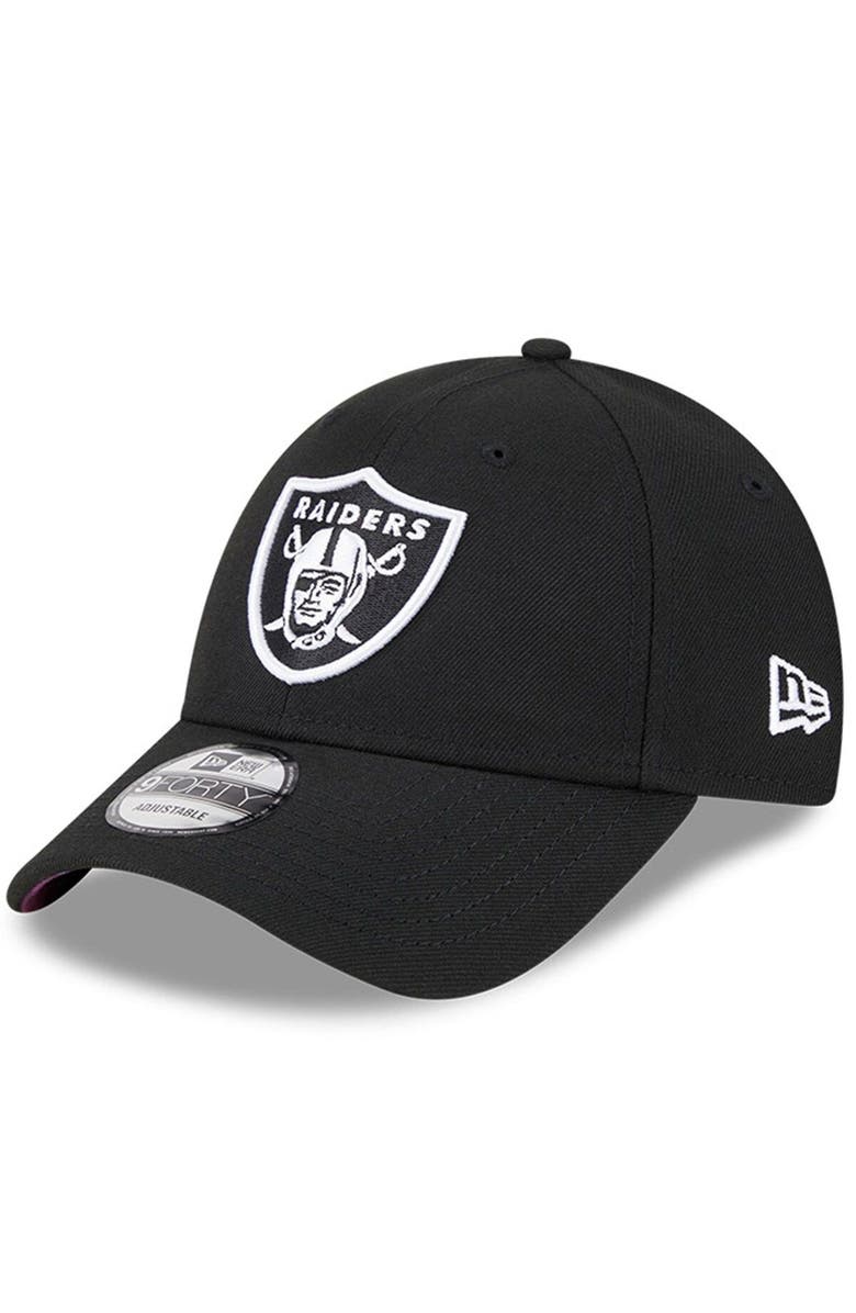 New Era Men's New Era Black Las Vegas Raiders 2023 NFL Crucial Catch 9FORTY Adjustable Hat, Alternate, color, Black