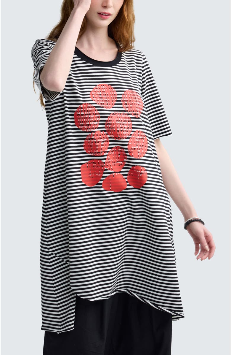 LUUKAA Zarael Striped Jersey Tunic, Alternate, color, Black Strip