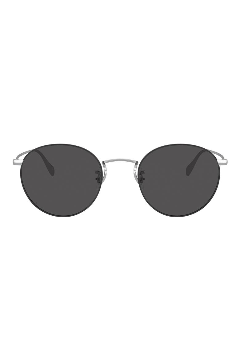 Coleridge Sun 50mm Tinted Round Sunglasses, Main, color, SILVER