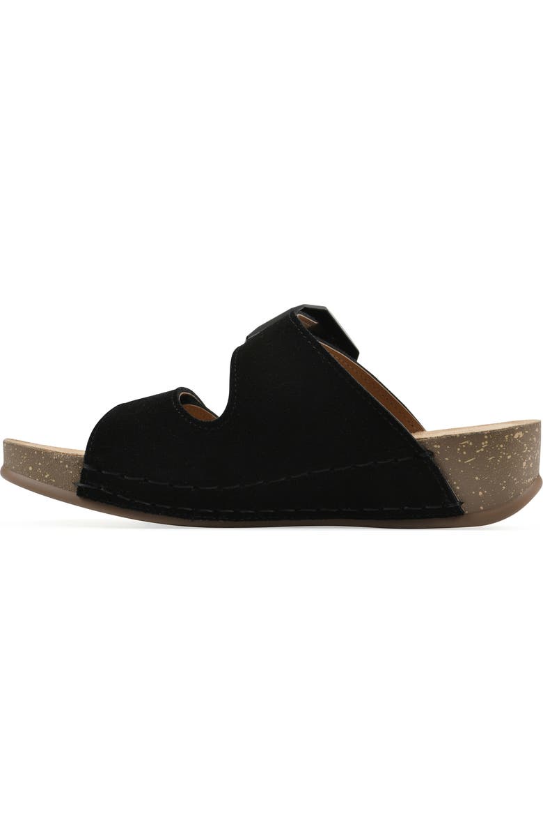 CLIFFS BY WHITE MOUNTAIN Fearful Wedge Sandal, Alternate, color, Black Suede