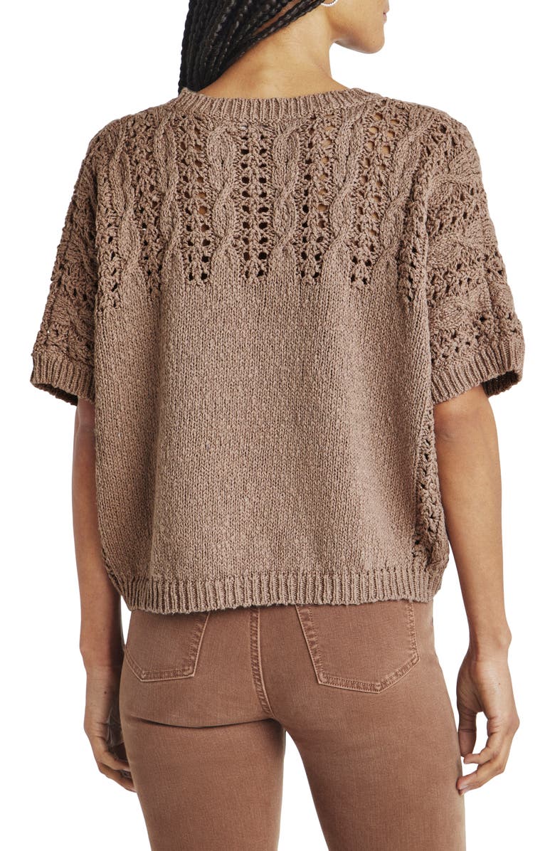 Splendid Mason Short Sleeve Sweater, Alternate, color, Macchiato