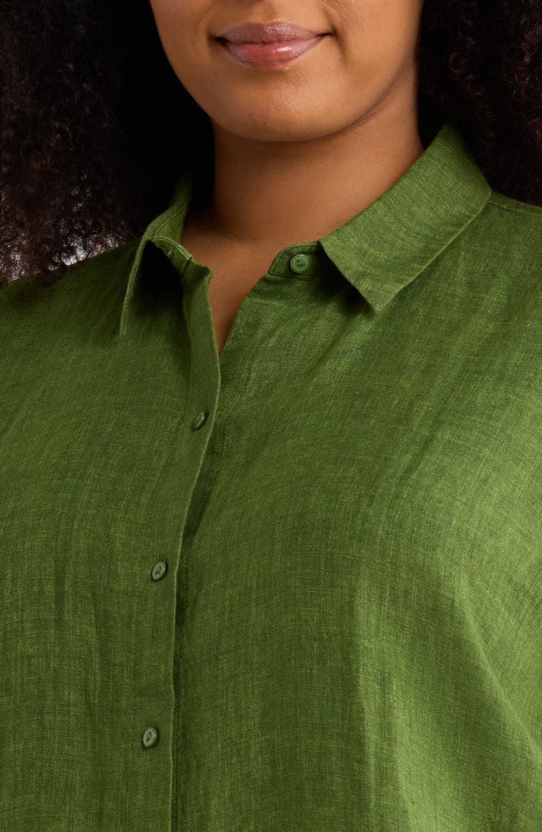 Eileen Fisher Organic Linen Shirtdress, Alternate, color, Field