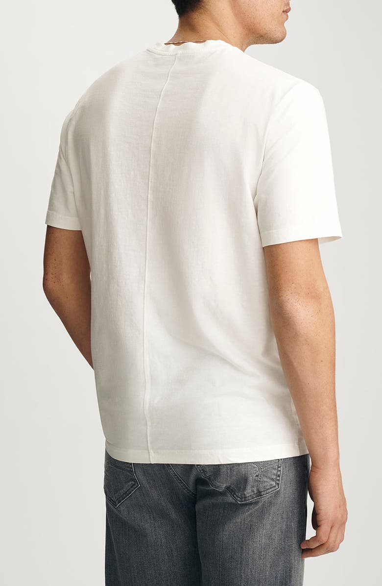 Mavi Jeans White Slub Cotton Blend T-Shirt, Alternate, color,