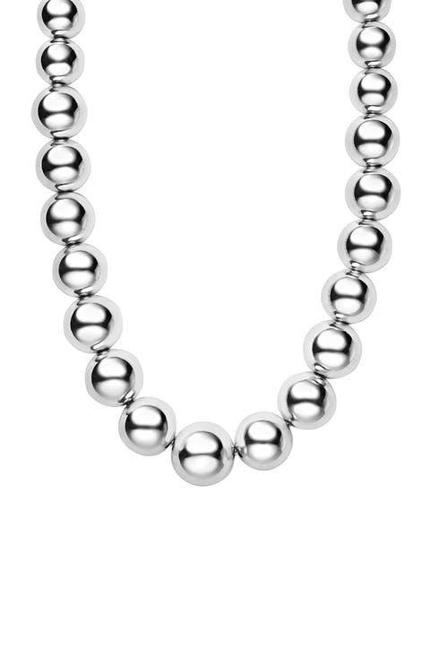 Caviar Bubbly Graduated Bead Collar Necklace