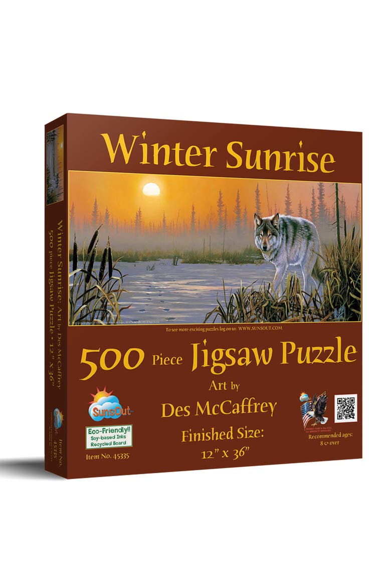 Winter Sunrise 500 piece Jigsaw Puzzle for Adults, Main, color, Multicolor