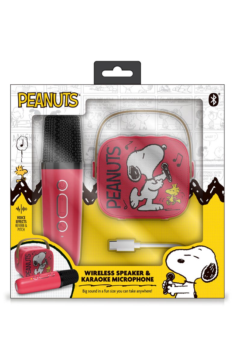 PEANUTS x Peanuts<sup>®</sup> Groovy Mini Karaoke Machine, Main, color, Red
