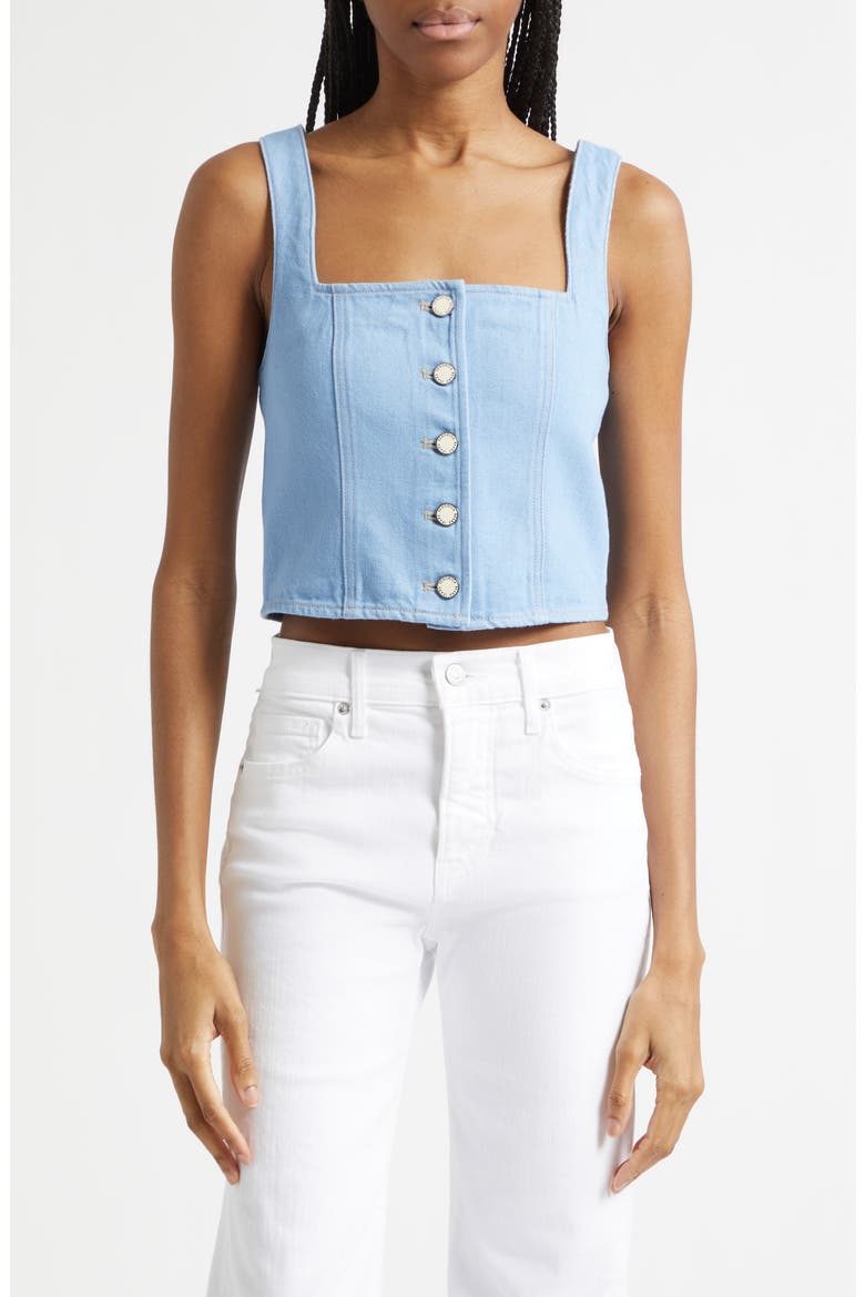 Spensley Denim Top, Main, color, BAYSIDE