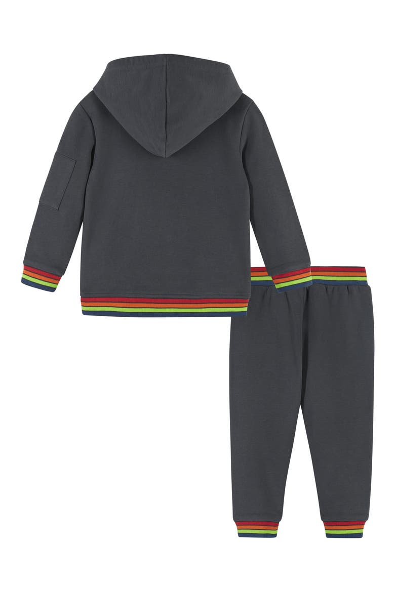 French Terry Hoodie & Joggers Set, Alternate, color, WASHED GREY