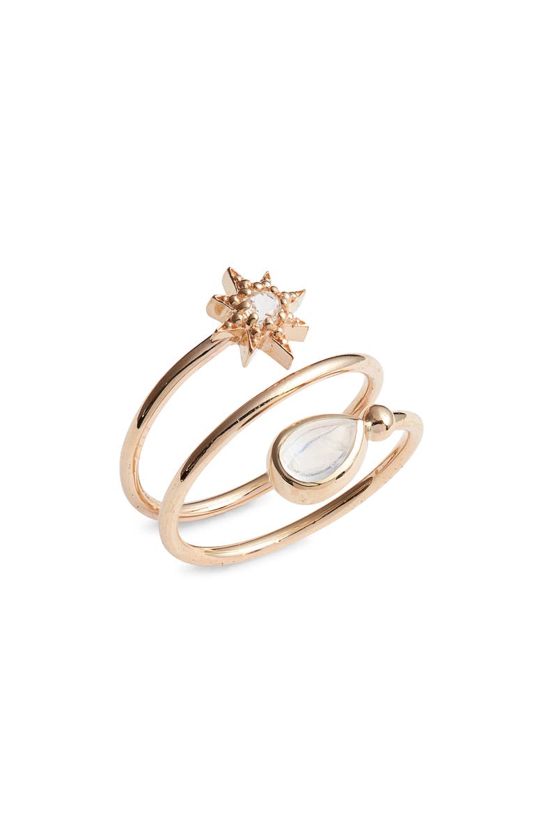 Anzie Celestial Moonstone Stack Ring, Main, color,