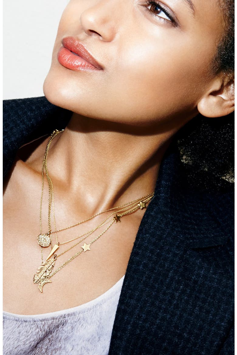 'Mini Nicole' Pendant Necklace, Alternate, color, SILVER/ CLEAR