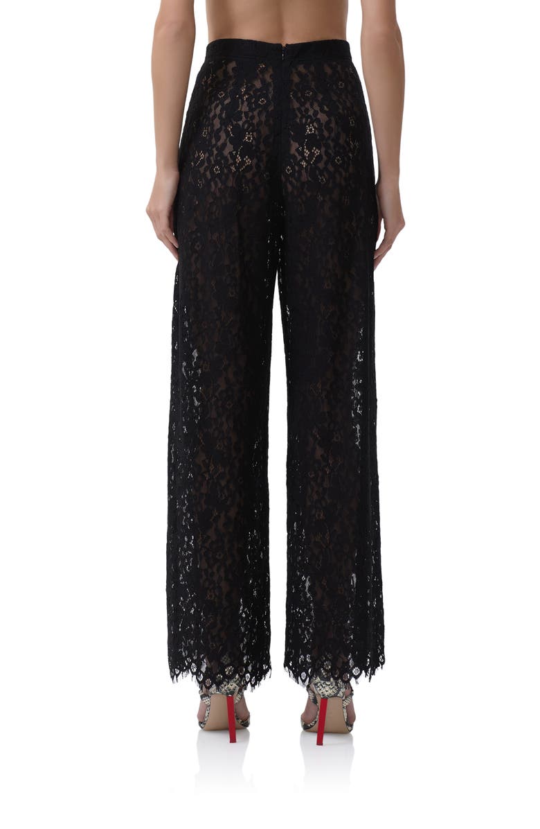 AFRM Pamela Sheer Lace Pants, Alternate, color, Noir