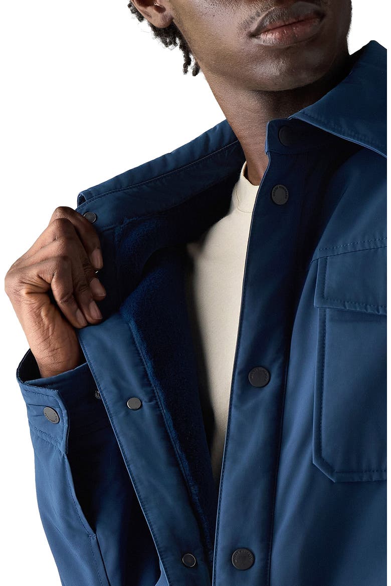Jacque Bunny Water Resistant Faux Fur Lined Shirt Jacket, Alternate, color, NIGHTFALL