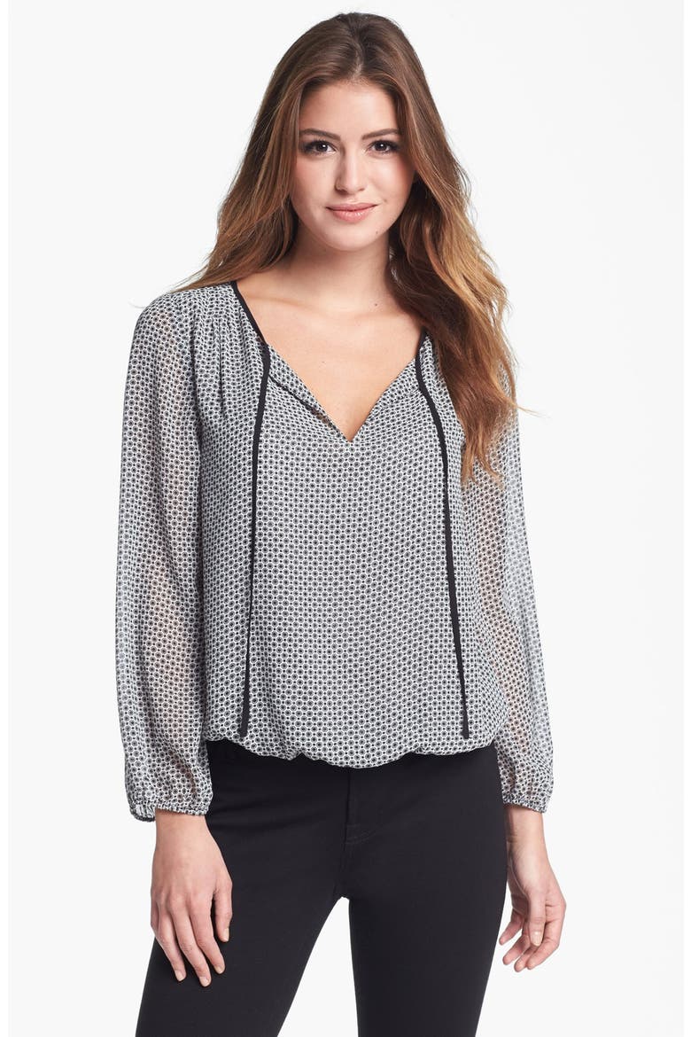 Print Peasant Top (Nordstrom Exclusive), Main, color, NEW IVORY